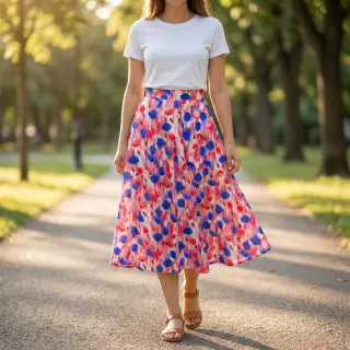 Viscoză RAYON POPLIN Poppys design A
