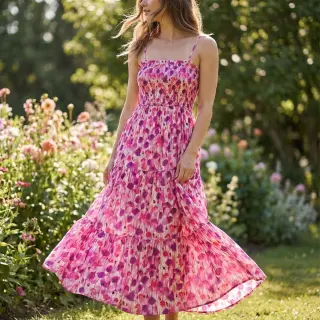 Viscoză RAYON POPLIN Poppys design B