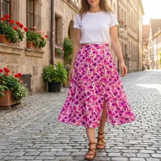 Viscoză RAYON POPLIN Poppys design B
