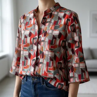 Viscoză RAYON POPLIN Leona design C