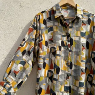 Viscoză RAYON POPLIN Leona design D