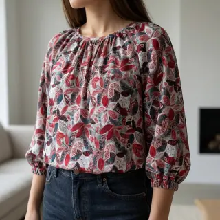 Viscoză RAYON POPLIN Floral design C