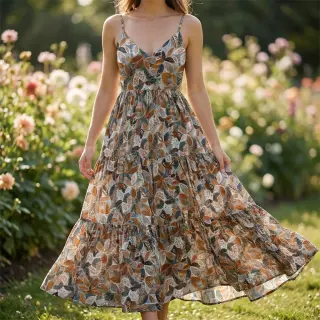 Viscoză RAYON POPLIN Floral design E