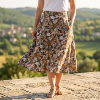 Viscoză RAYON POPLIN Floral design E