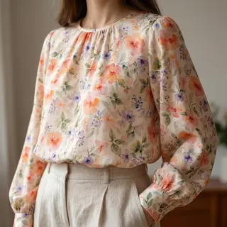 Viscoză RAYON POPLIN Love design D