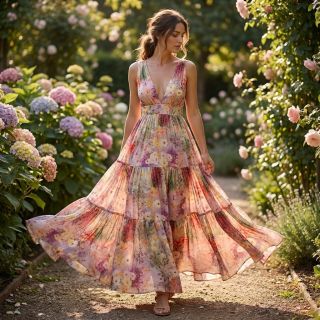 Viscoză RAYON POPLIN Love design B