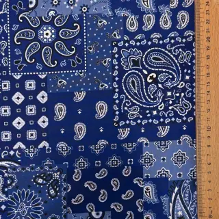 Țesătură din bumbac Farwest bleu