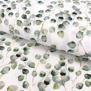 Mușelină Little eucalyptus flowers digital print ORGANIC