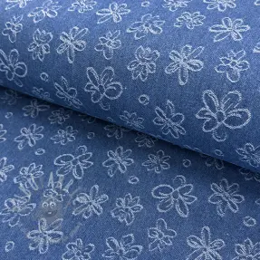 JEANS DENIM JACQUARD Flower dark jeans