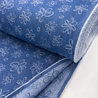 JEANS DENIM JACQUARD Flower dark jeans