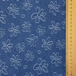 JEANS DENIM JACQUARD Flower dark jeans