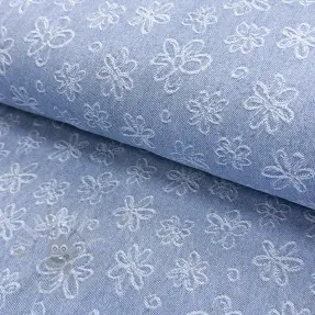JEANS DENIM JACQUARD Flower light jeans