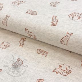 Tricot Hidden foxie ecru melange