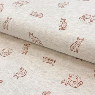 Tricot Hidden foxie ecru melange