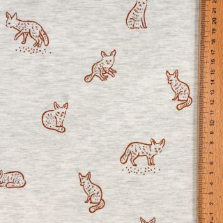 Tricot Hidden foxie ecru melange