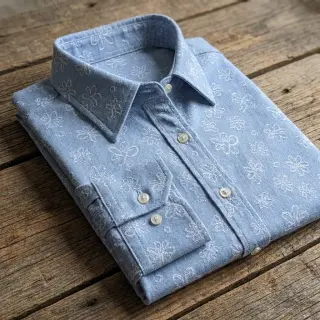 JEANS DENIM JACQUARD Flower light jeans