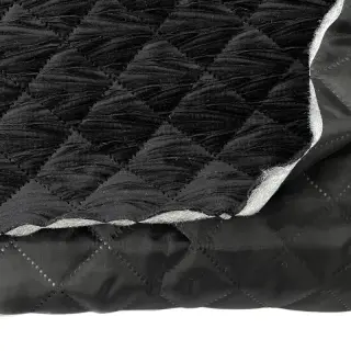 Material textil matlasat VELVET STEPPED black