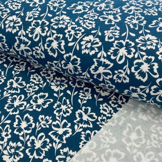 Jerse trening pieptănat SOFT Imprint flowers petrol