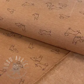 Jerse trening pieptănat Dogs camel melange