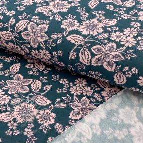 Jerse trening pieptănat SOFT Flowers emerald