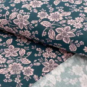 Jerse trening pieptănat SOFT Flowers emerald
