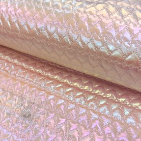 Material textil matlasat Fancy hearts pink