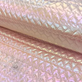 Material textil matlasat Fancy hearts pink