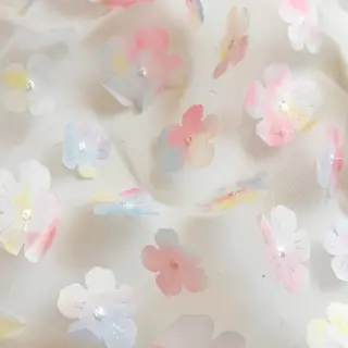 Tul pentru TUTU RETRO Flowers light blue