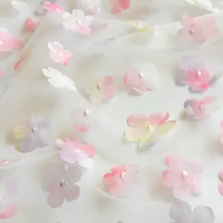 Tul pentru TUTU RETRO Flowers light pink