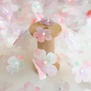 Tul pentru TUTU RETRO Flowers lavender