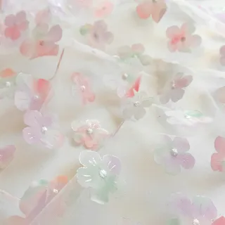 Tul pentru TUTU RETRO Flowers lavender