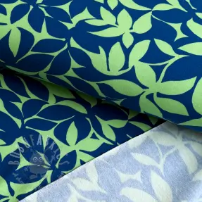 Jerse trening pieptănat SOFT Leaves green navy