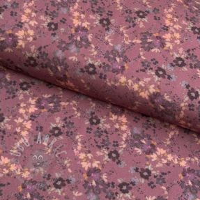 Viscoză ROSELLA STRETCH Tossed flowers rosewood digital print