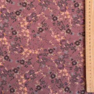 Viscoză ROSELLA STRETCH Tossed flowers rosewood digital print