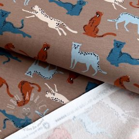 Jerse trening pieptănat SOFT Leopard taupe ORGANIC