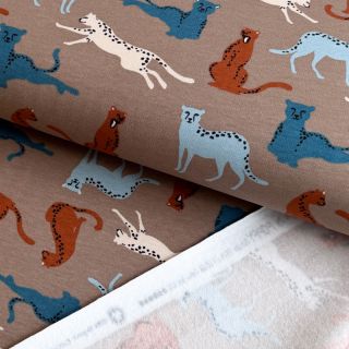 Jerse trening pieptănat SOFT Leopard taupe ORGANIC