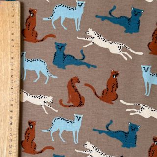 Jerse trening pieptănat SOFT Leopard taupe ORGANIC