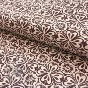 Țesătură decorativă Stamps brown