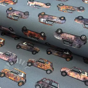 Țesătură decorativă Cars blue shadow digital print