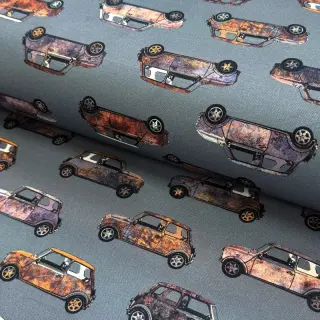 Țesătură decorativă Cars blue shadow digital print
