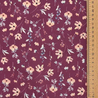 Țesătură din bumbac Flowers berry digital print