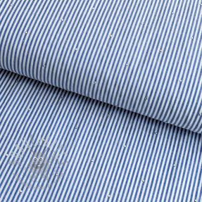 Țesătură din bumbac YARN DYED Stripes with studs blue