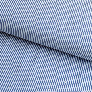 Țesătură din bumbac YARN DYED Stripes with studs blue
