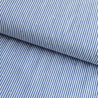 Țesătură din bumbac YARN DYED Stripes with studs blue