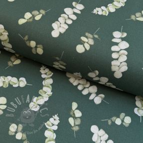 Țesătură decorativă Eucalyptus dark green digital print