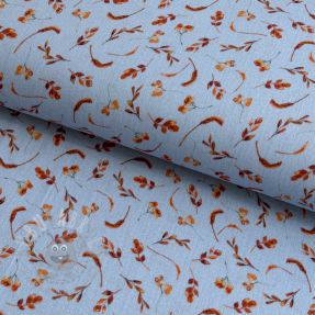 Mușelină Leaves field light blue