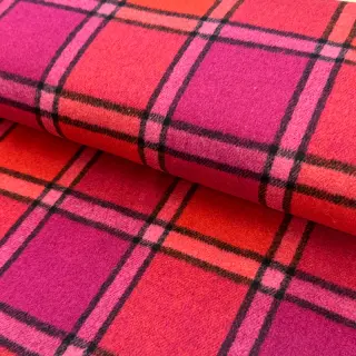 țesătură pentru costum de damă BRUSHED Check cerise