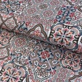 Țesătură decorativă Mozaic navy digital print