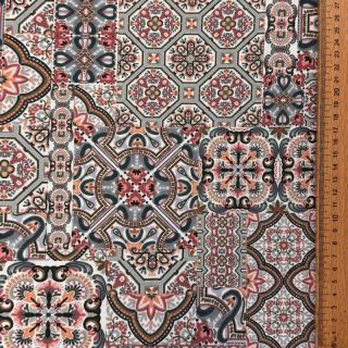 Țesătură decorativă Mozaic navy digital print