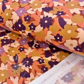 Jerse trening pieptănat SOFT Flowers cognac